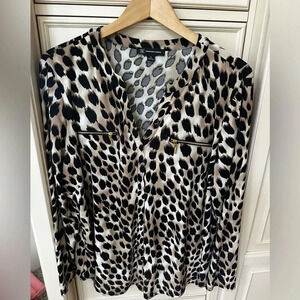 INC Women’s‎ Animal Print Blouse Very Flattering Size 1X